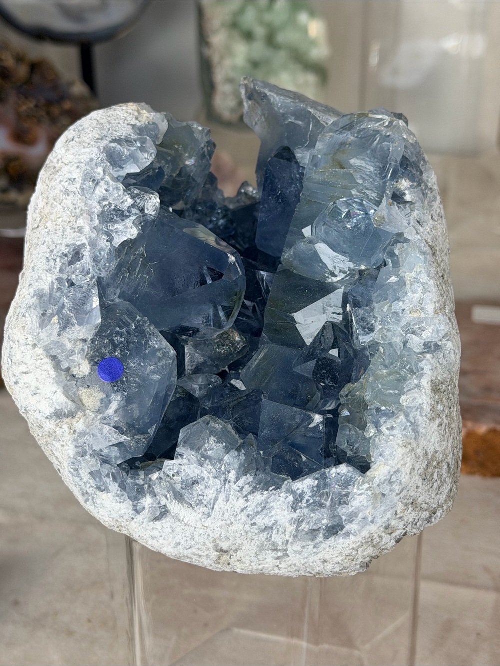 Extra High Quality Large Chunk Celestite Raw Cluster – Madagascar